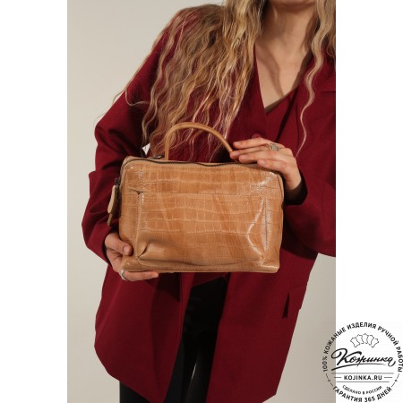 Женская кожаная сумка "Крис" "Кролики чудики"